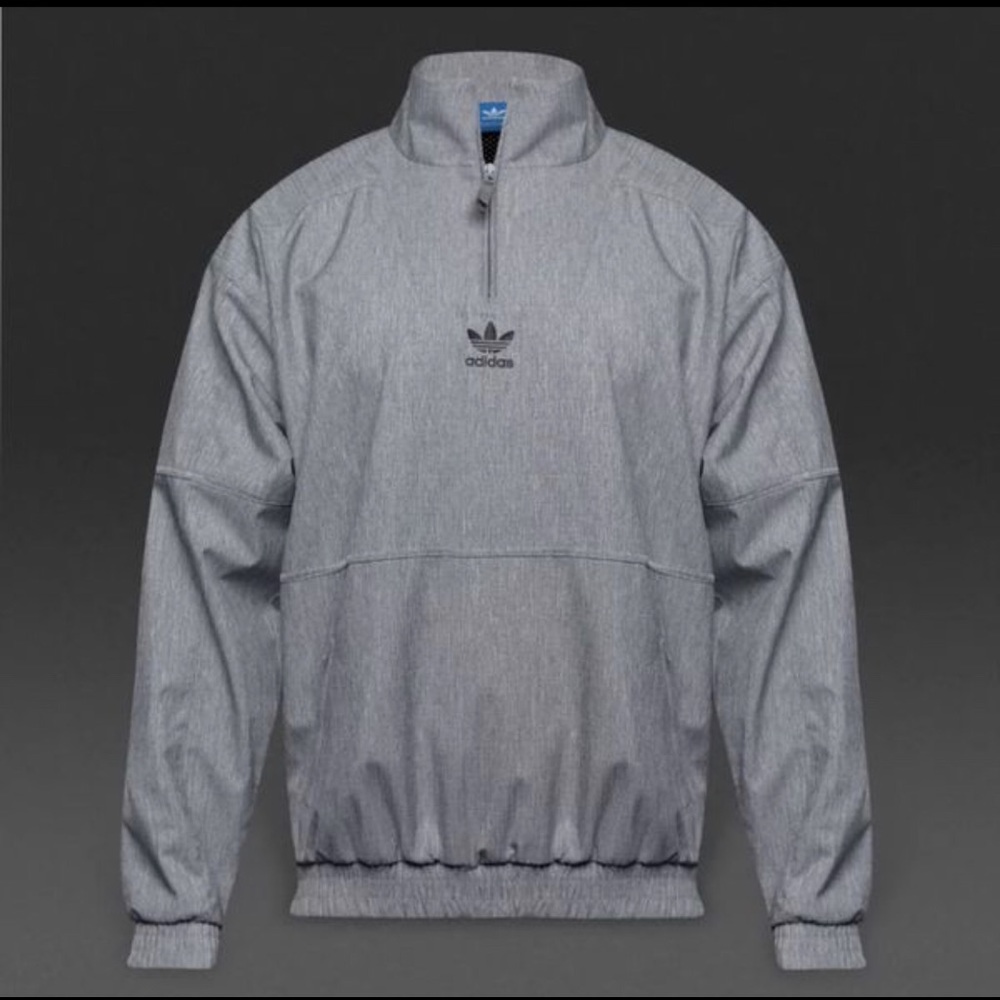 ADIDAS ORIGINALS 1/2 ZIP WIND JK Jacket Grey Small